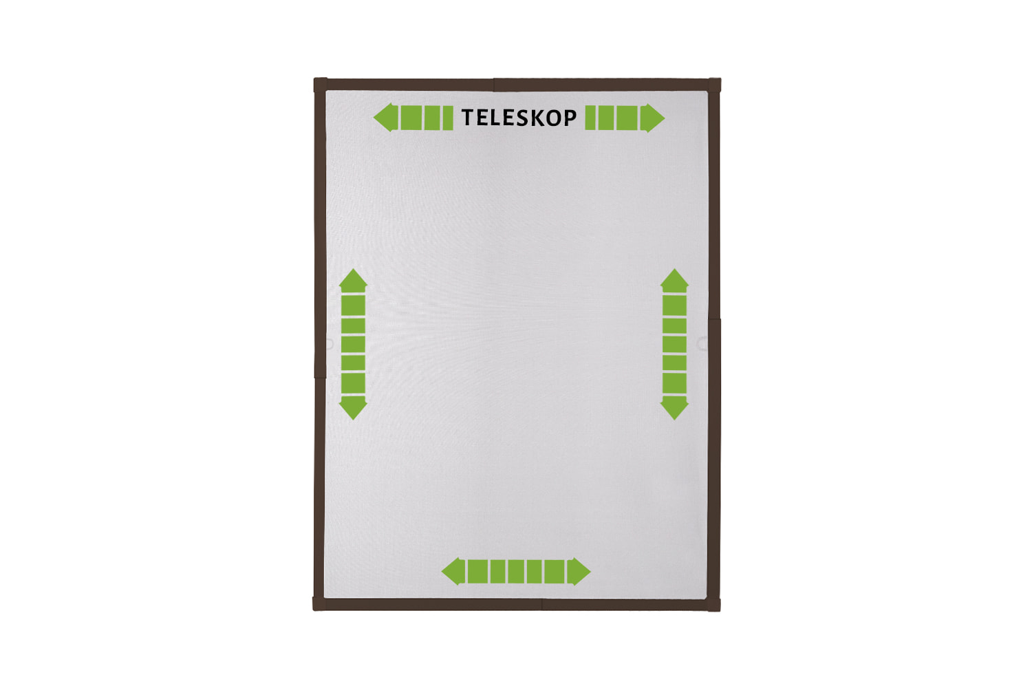 Fliegengitter Fenster Teleskopbausatz "SLIDE 2.0", 120 x 140 cm - Alurahmen