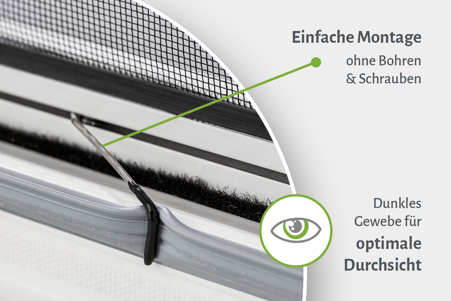 Fliegengitter Fenster "MASTER SLIM", glänzende Optik - Alurahmen