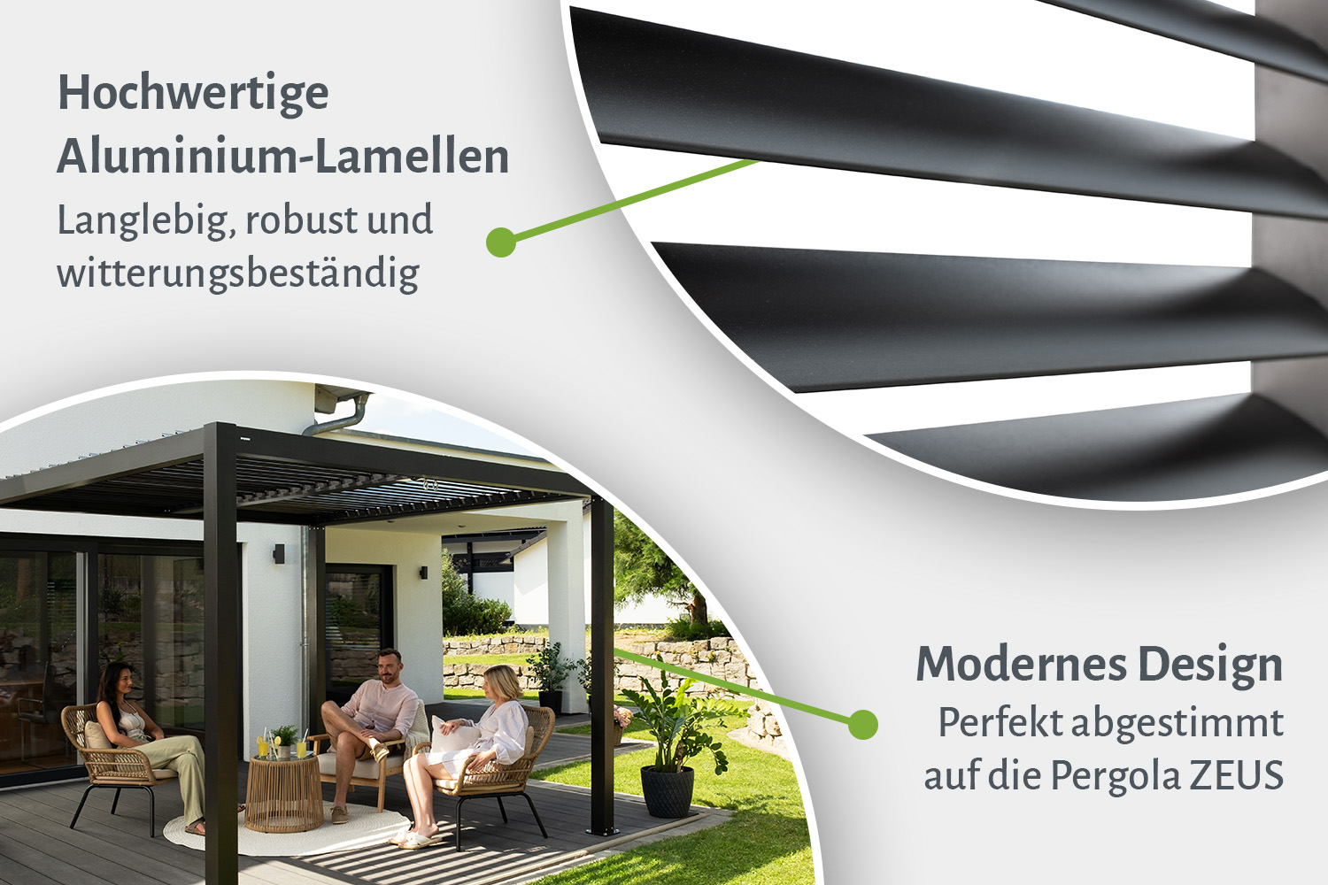 Lamellenseitenwand für Pergola "ZEUS", Anthrazit