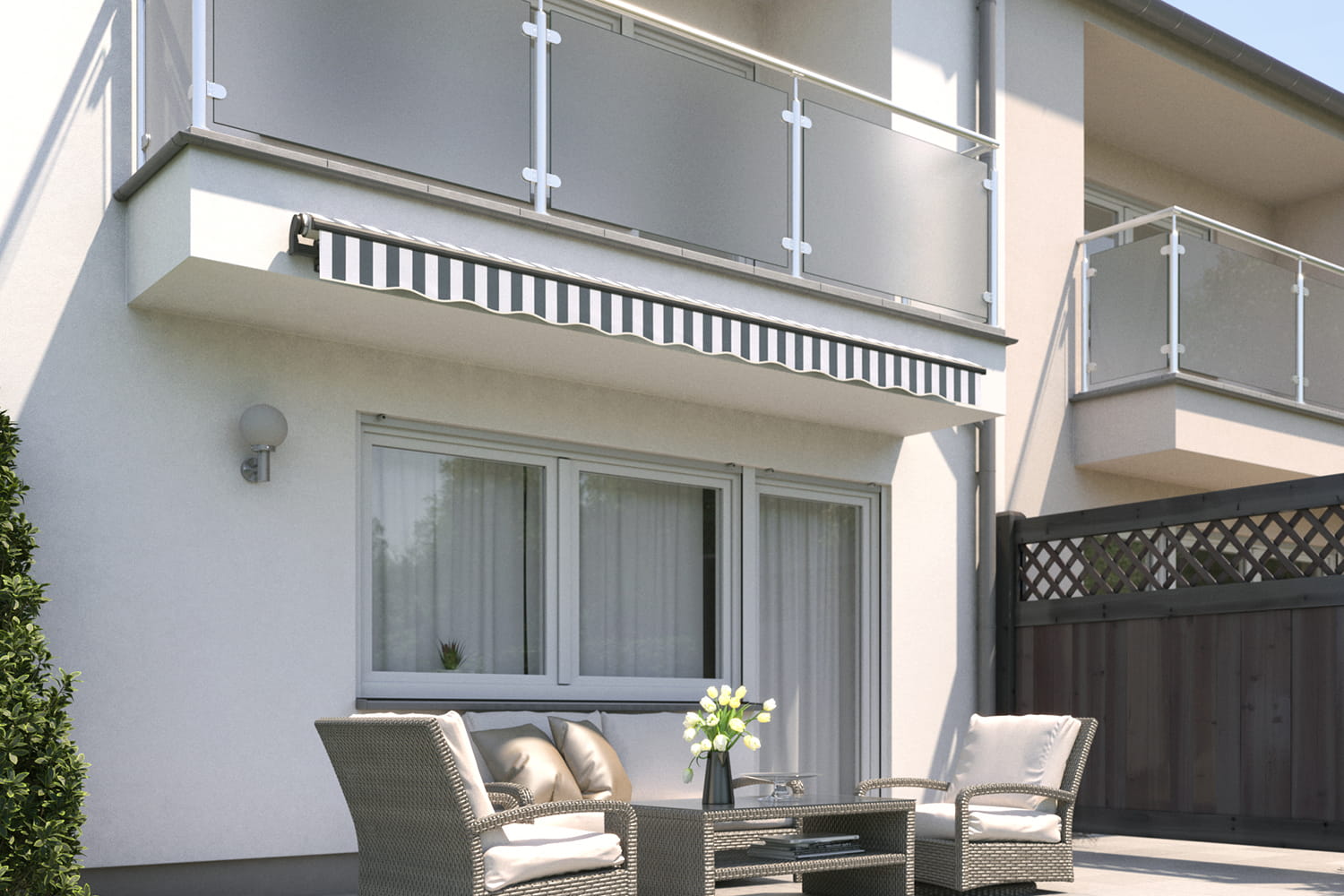 Elektrische Gelenkarmmarkise "START PLUS", verschiedene Farben und Größen 