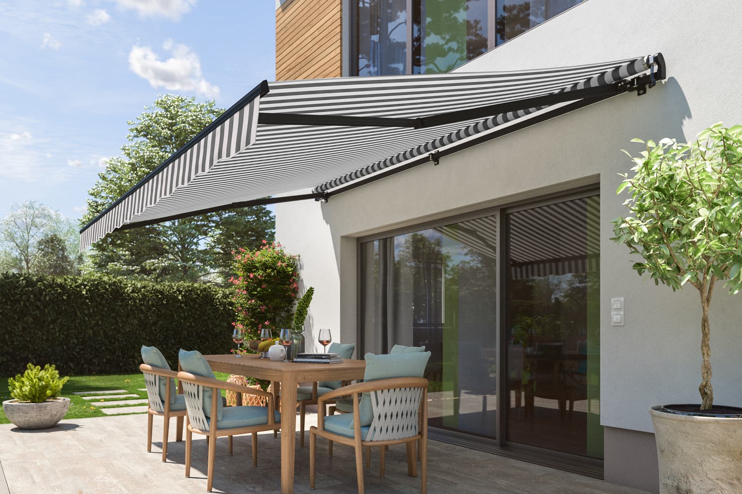 Elektrische Gelenkarmmarkise "START PLUS", verschiedene Farben und Größen 