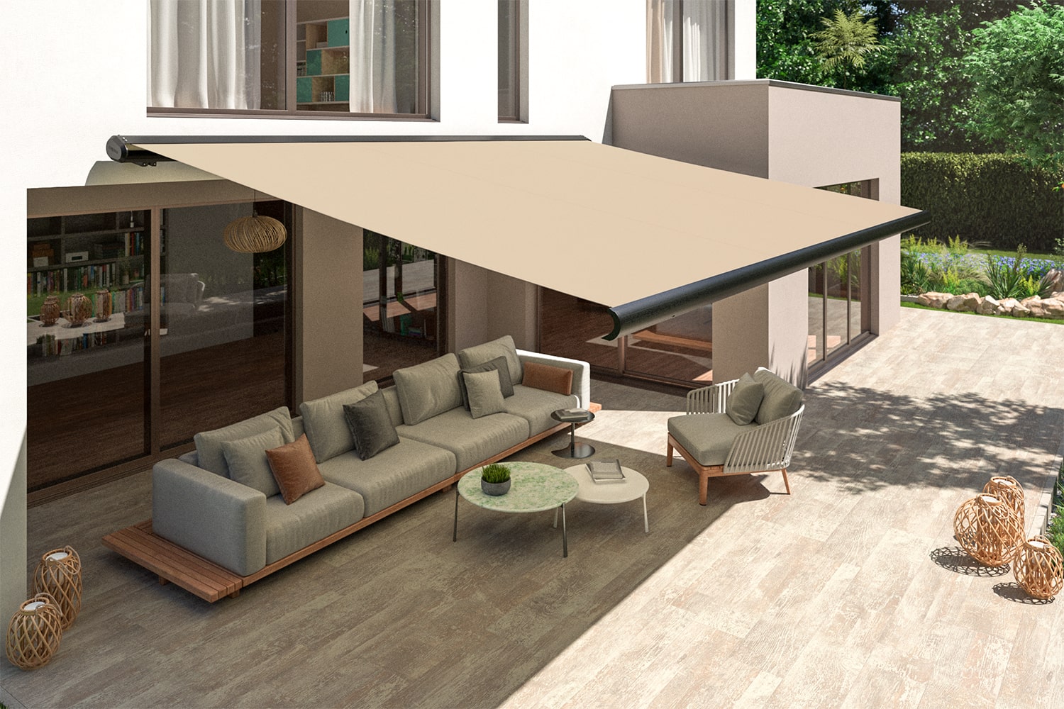 Vollkassettenmarkise "PROFI", Elektrische Steuerung inkl. Fernbedienung