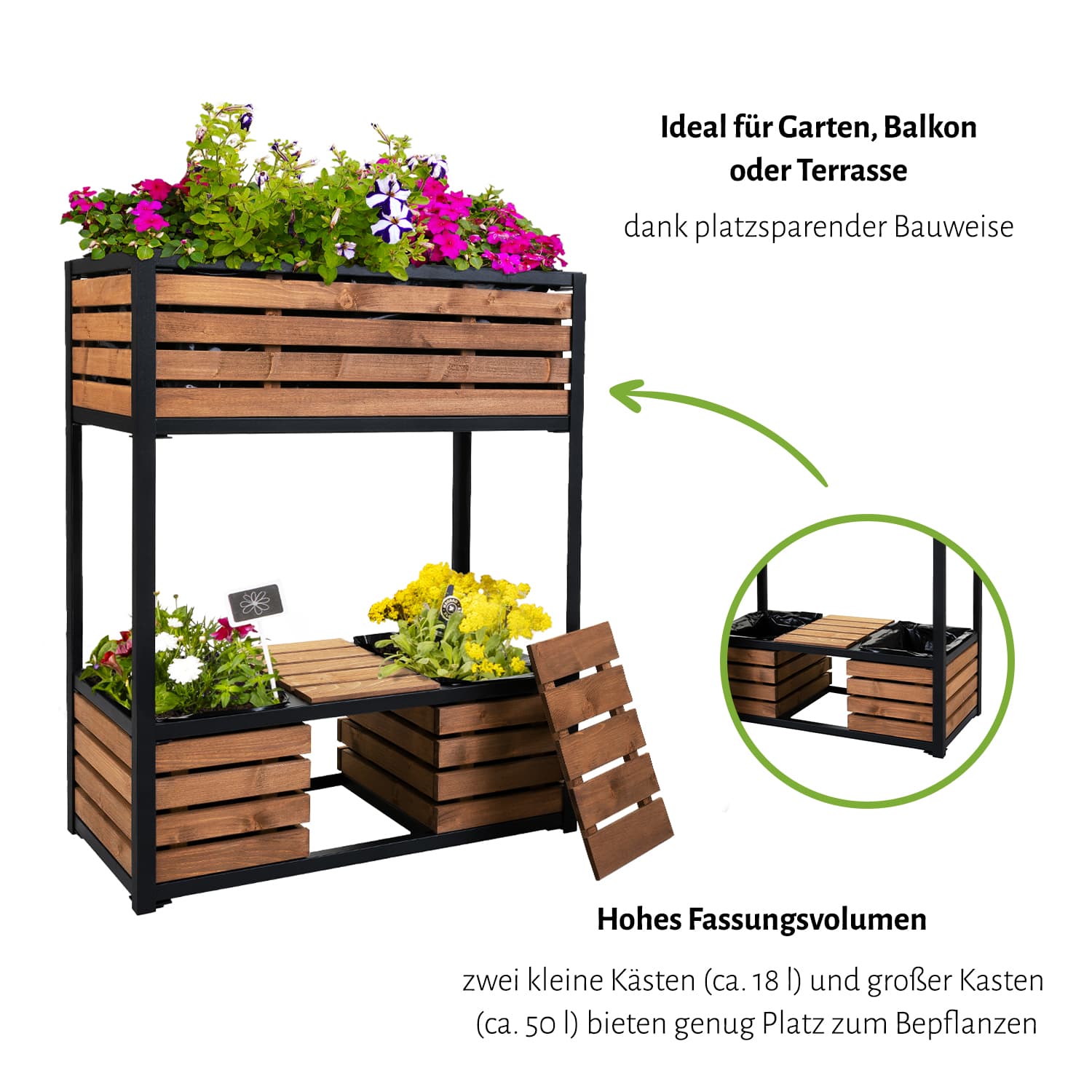 Hochbeet "CUBE ELEMENTS", verschiedene Größen - Tanne