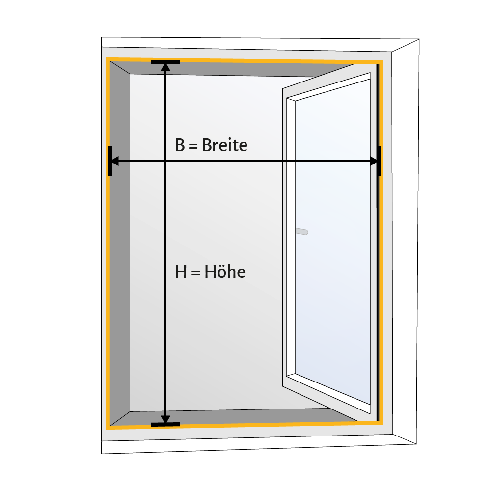 Fliegengitter Fenster "BASIC", Zuschnitt - Alurahmen