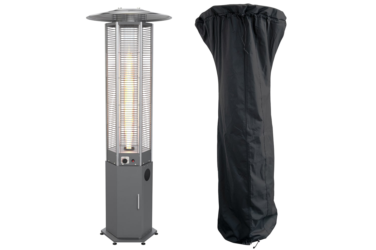 Heizpilz / Gasheizer "HEXA FLAME", wahlweise mit Abdeckhaube